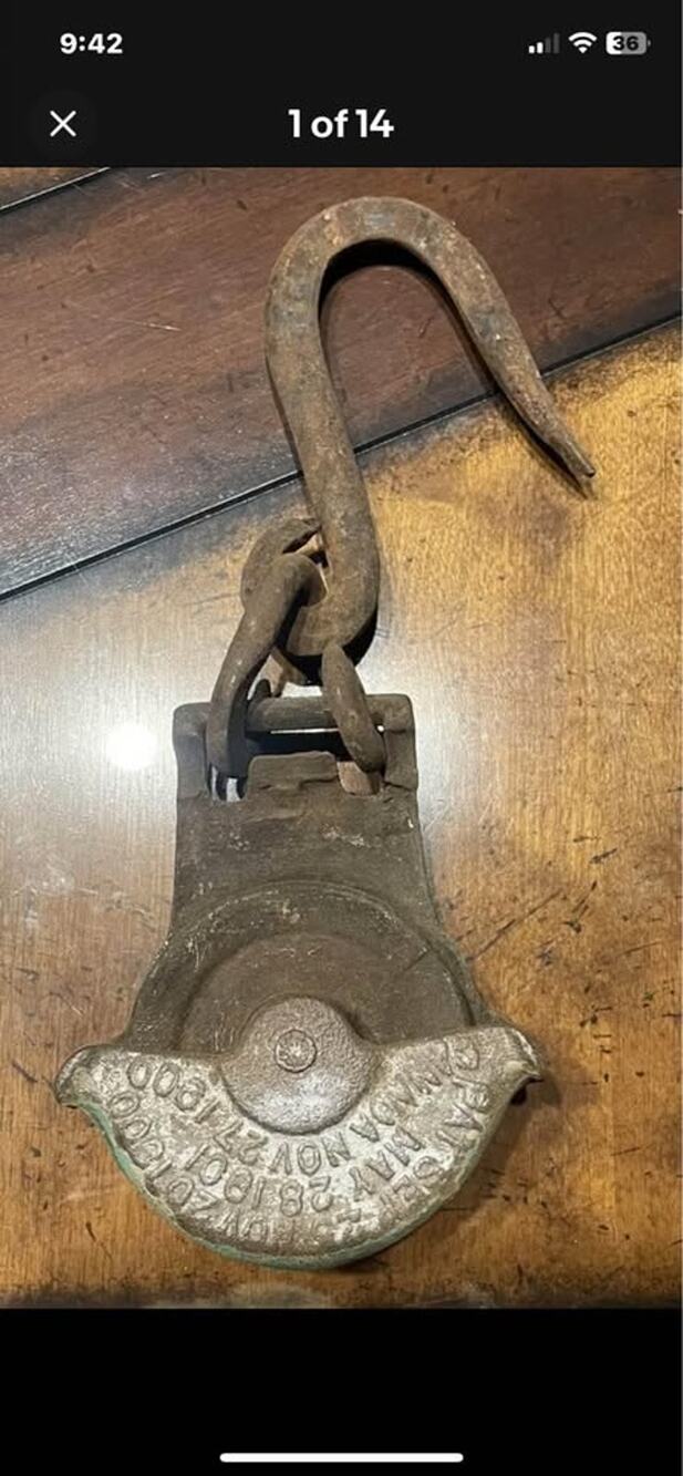 Vintage F E Meyers Pulley cast iron